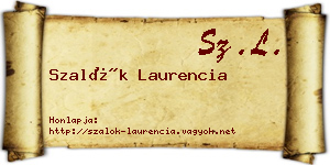 Szalók Laurencia névjegykártya